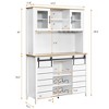 Farmhouse Coffee Bar Cabinet with Sliding Barn Doors - 2 of 4