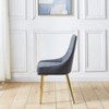 Vynxaria Upholstered Armless Accent Chairs Set of 2 - Classic Design with Stainless Steel Legs - 2 of 4
