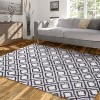 Soft Shaggy Diamond Runner Rug, Non-Slip Plush Carpet for Bedroom, Kids' Room & Living Room, Machine-Washable Fluffy Floor Mat - 2 of 4