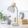 Simple Designs 18.19" Industrial Farmhouse Fusion Adjustable Cage Wire Accent Desk Lamp - 4 of 4
