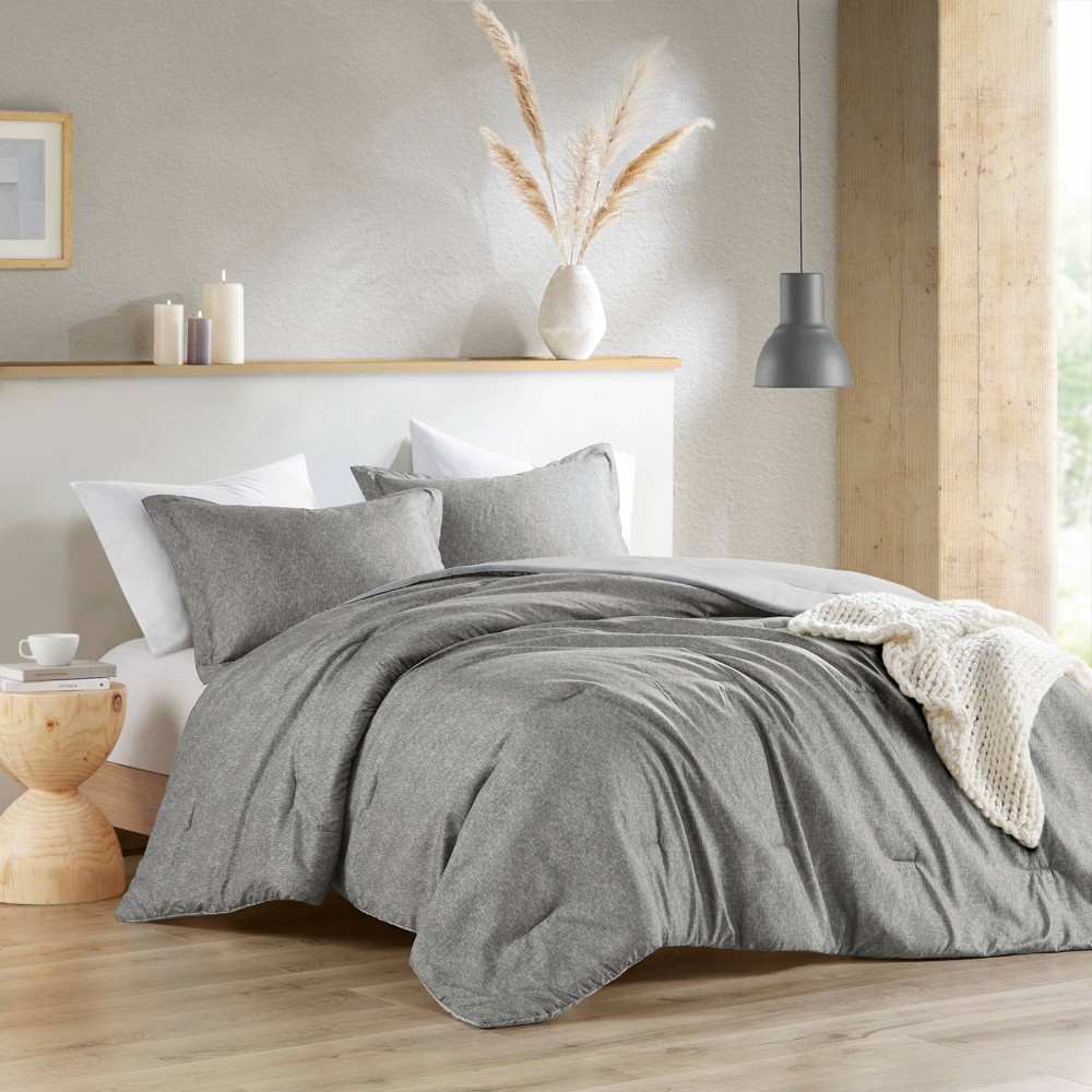 Photos - Bed Linen Twin/Twin Extra Long Camden Chambray Solid Print Comforter Set Gray - 510