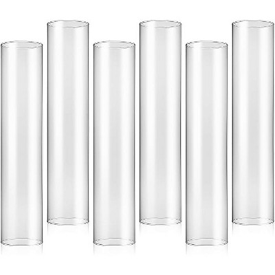 10 PCS 12" Glass Hurricane Candle Holders, Clear Cylinder Votive Covers for Pillar Candles – Wedding, Christmas, Party Decor