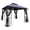VYNXARIA 10*10 Outdoor Patio Gazebo Canopy Tent With Ventilated Double Roof And Mosquito net(Detachable Mesh Screen On All Sides)£¬Gray - 4 of 4