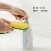 LunaLulinlk Siaomo Soap Dispenser with Pump, [8.45 oz] Resin with Marble Finish White +Blue Ripple - 3 of 4