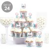 Big Dot of Happiness Baby Gender Reveal - Cupcake Decoration - Team Boy or Girl Party Cupcake Wrappers and Treat Picks Kit - Set of 24 - 2 of 4