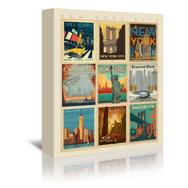 Americanflat Vintage Architecture New York City Multi Print By Anderson Design Group Unframed Canvas Wall Art, 1 of 10