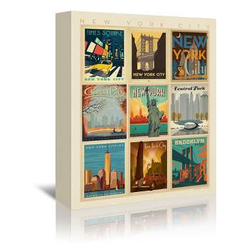 Americanflat Vintage Architecture New York City Multi Print By Anderson Design Group Unframed Canvas Wall Art