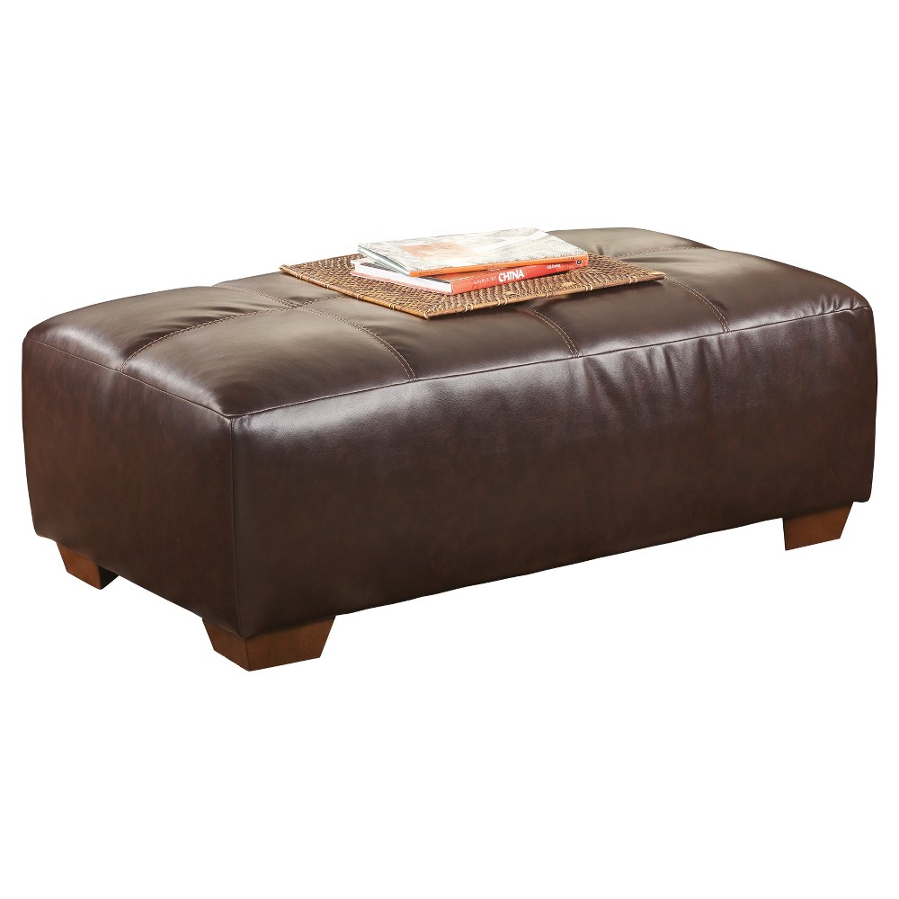 UPC 024052029031 product image for Fairplay DuraBlend Oversized Accent Ottoman Mahogany (Brown) - Signature Design  | upcitemdb.com