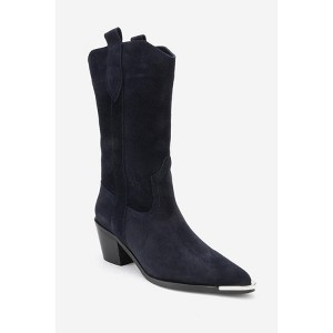Alvi - Navy Suede Leather Western Boot (Women) navy suede 8 Forever & Always Shoes US - 1 of 4