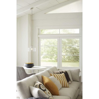Calhoun Apothecary-Style Glass Jar Pendant Light in Brushed Nickel
