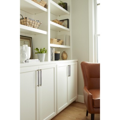 Overton 11.31'' Black Chrome and Brushed Gold Cabinet Pull