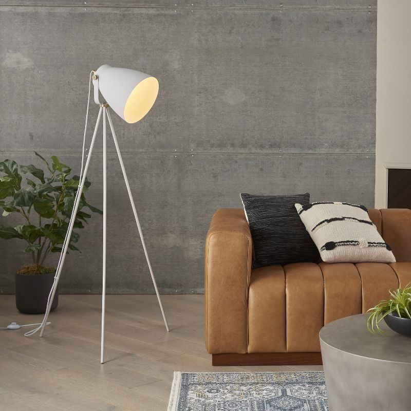 57" Industrial Adjustable Tripod Spotlight Floor Lamp - Nourison, 3 of 10