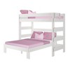 Max & Lily Solid Wood Modern Farmhouse Bunk Bed, L-Shaped Twin over Queen Bed Frame For Kids - 2 of 4