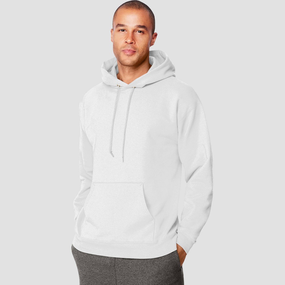 UPC 766369052356 product image for Hanes Men's Ultimate Cotton Pullover Hooded Sweatshirt - White M | upcitemdb.com