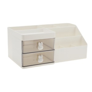 Unique Bargains Makeup Organizer W/ 2 Drawer 8 Grids 1 Pc - 1 of 4