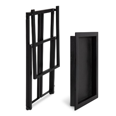 Lockridge 31'' Black Wood and Metal Modern C-Table