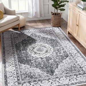 Boho Rugs for Living Room,Short Pile Area Carpets Washable Large Rugs for Bedroom Modern Vintage Classic Lounge Rug - 1 of 4