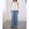 Women's Elastic Waist Leg-wide Pants - Elle Grey - 4 of 4