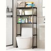 Tall 3-Tier Bathroom Shelf Unit, Over-The-Toilet Storage Rack with Iron Frame, Space Saving Organizer for Towels & Supplies - 4 of 4