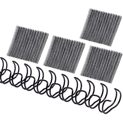 Stockroom Plus 100-Pack Black Double Loop Wire Spiral Binding Coils Spines for 60 Sheets, 5/16 in, 3:1 Pitch