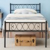 Twin/Twin XL/Queen Size Metal Bed Frame with Heart Design Headboard, Under Bed Storage, No Box Spring Needed - 2 of 4