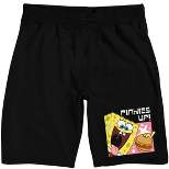 SpongeBob Squarepants "Pinkies Up" Men's Black Graphic Sleep Shorts