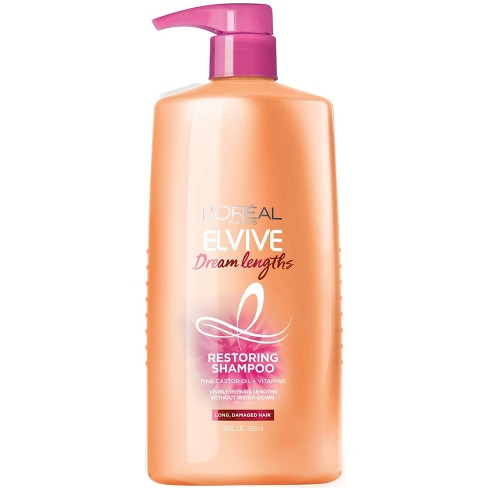 L'oreal Paris Elvive Dream Lengths Restoring Shampoo For Long, Damaged Hair  - 28 Fl Oz : Target