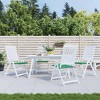 vidaXL Green Chair Cushions 4 Pcs - Outdoor Patio Seat Cushion Set, Water-Resistant Oxford Fabric, 19.7"x19.7", with Ties for Secure Placement - 2 of 4