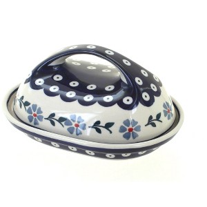 Blue Rose Polish Pottery M077 Manufaktura Butter Dish - 1 of 2