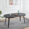 Vynxaria Black Adjustable Coffee Table for Contemporary Dining and Office Spaces - 2 of 4