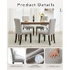 Acekool Upholstered Dining Chairs Set of 2, Wood Legs, Linen Fabric, for Dining Room and Kitchen - 3 of 4