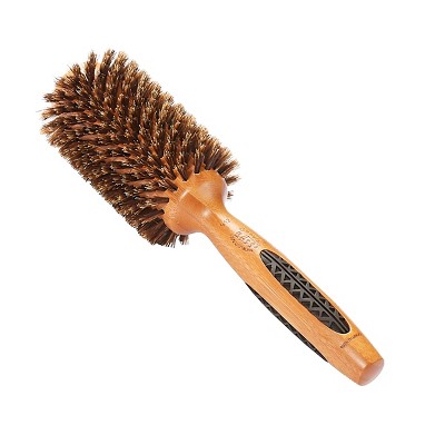 Bass Brushes Straighten & Curl Hair Brush Premium Bamboo Handle Round ...