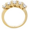 Pompeii3 1 1/2ct Real Diamond Wedding Anniversary 14K Yellow Gold Ring - 3 of 4