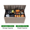 Okak 100 Gallon UV-Protected Deck Box with Hydraulic Hinges, Waterproof Outdoor Storage Box with Lockable Lid for Garden Tools, Pool Toys - 3 of 4