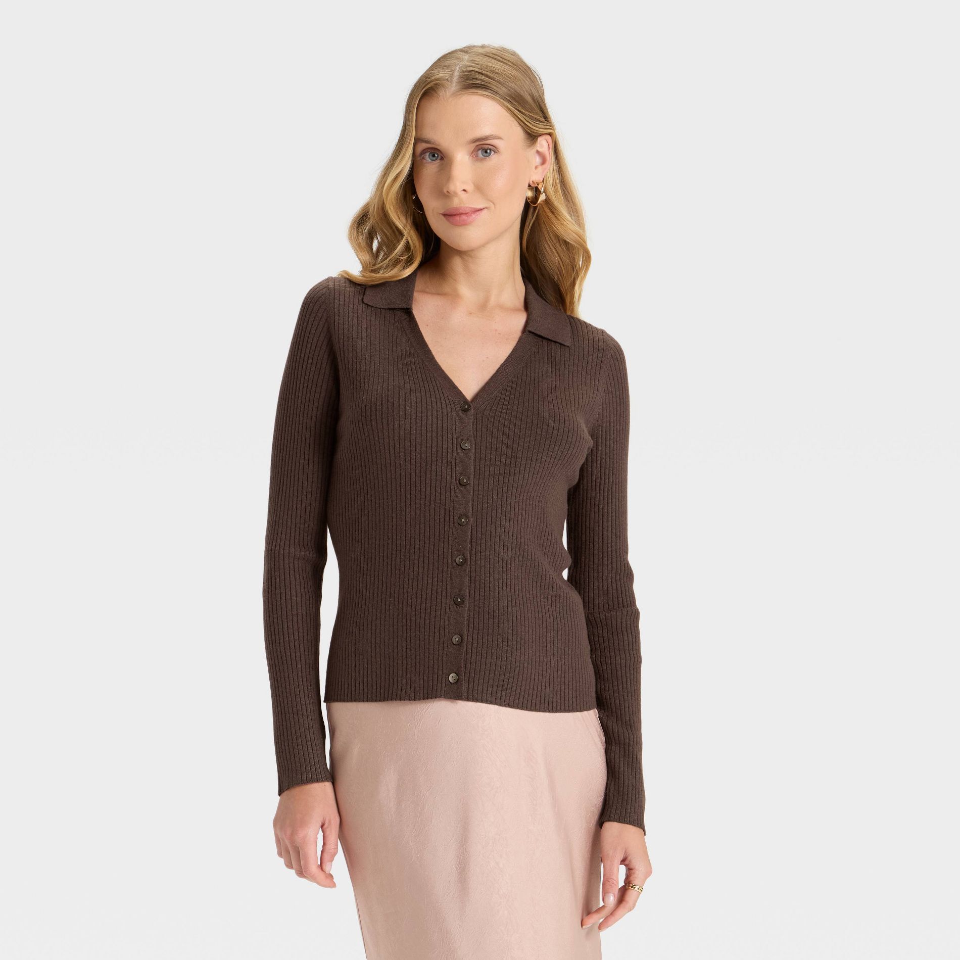 Women's Ribbed Cardigan - A New Day™