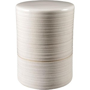 Livabliss Waverly 17"H x 13"W x 13"D Modern Cream/Beige Garden Stool - 1 of 3
