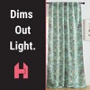 HLC.ME Florence Floral & Birds Back Tab Rod Pocket - Light Blocking Darkening Window Curtains, Set of 2 - 4 of 4