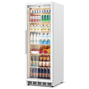 Tylza 24 in. W 14.8 cu. ft. Upright Merchandiser Display Refrigerator Glass Door Beverage Cooler in White - 1 of 4