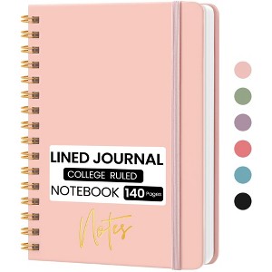 Belatt Lined Spiral Journal Notebook, A5 College Ruled Notebook for Journaling, Note-Taking, and Daily Planning, Durable Hardcover with Elegant Design - 1 of 4