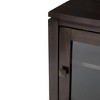 WyndenHall 36" Essex Medium Storage Cabinet Mahogany Brown: Traditional Style, Pine Frame, 4 Adjustable Shelves - 3 of 4