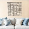 HomeRoots 32" X 32" Black Handcrafted Abstract Lines Metal Hanging Dimensional Sculpture - 2 of 4
