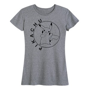 Women's - Pokémon - Pikachu Circle Short Sleeve Graphic T-Shirt - 1 of 4