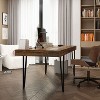 Famapy Brown Extendable Computer Desk Modern Office Desk - 2 of 4