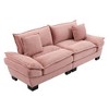 CAVINAS Loveseat Sofa with 2 Supportive Pillows, 23 Inch Corduroy Sofa, Comfy Upholstered Seat Sofa Couch for Bedroom, Living Room, Apartment - 4 of 4