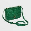 Crocodile Print Refined Crossbody Bag - A New Day™ Green