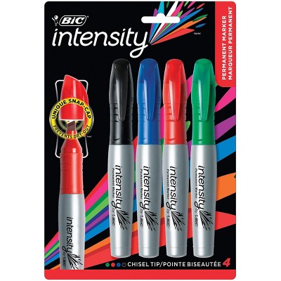 BIC Intensity Permanent Markers Tank Style Chisel Tip Assorted 616291