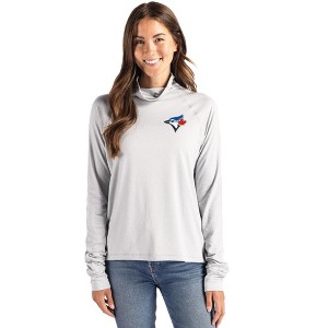 Toronto Blue Jays Cutter & Buck Coastline Epic Comfort Recycled Womens Funnel Neck - 1 of 1