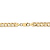 Black Bow Jewelry Men's 6.75mm 14k Yellow Gold Open Concave Curb Chain Bracelet - 3 of 4