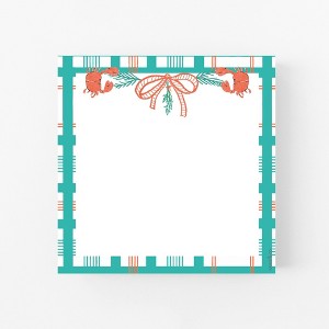 Crabs N' Plaids 6" x 6" Square Notepad by Ramus & Co (100 Heavyweight Tear-Off Sheets) - 1 of 3