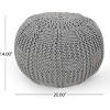 20''X 20''Round Pouf, Handcrafted Modern Design Ottomans Poufs, Ottomans Small For Living Room-Cuddlewood - 4 of 4